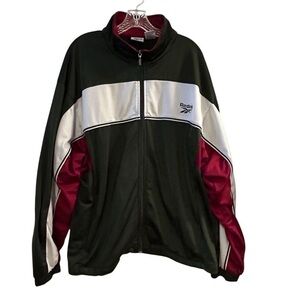 Vintage Reebok Men's XL Multicolor Track Jacket Full Zip Retro Style